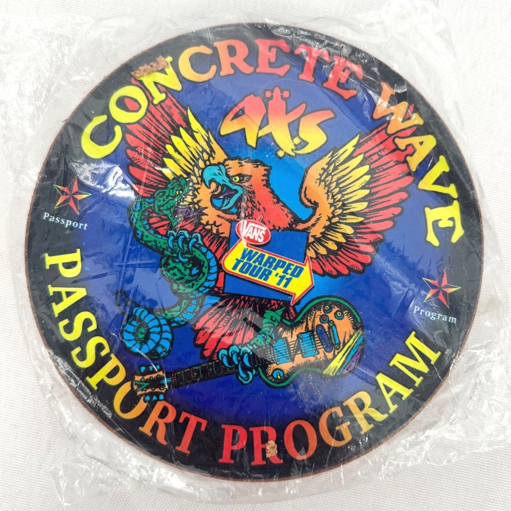 Vans Warped Tour 11 Concrete Wave Passport Program Coaster Set Sealed 2011 AXS